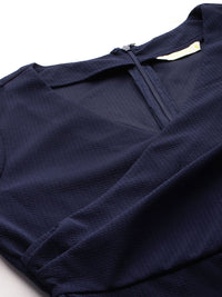 DressBerry Pleated Detail Wrap Dress