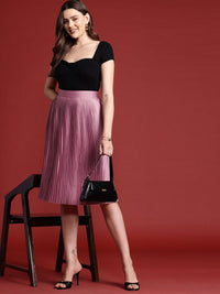 all about you Accordion Pleats Flared Skirt