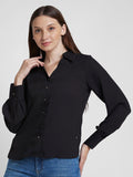 SPYKAR Women Black Classic Opaque Casual Shirt