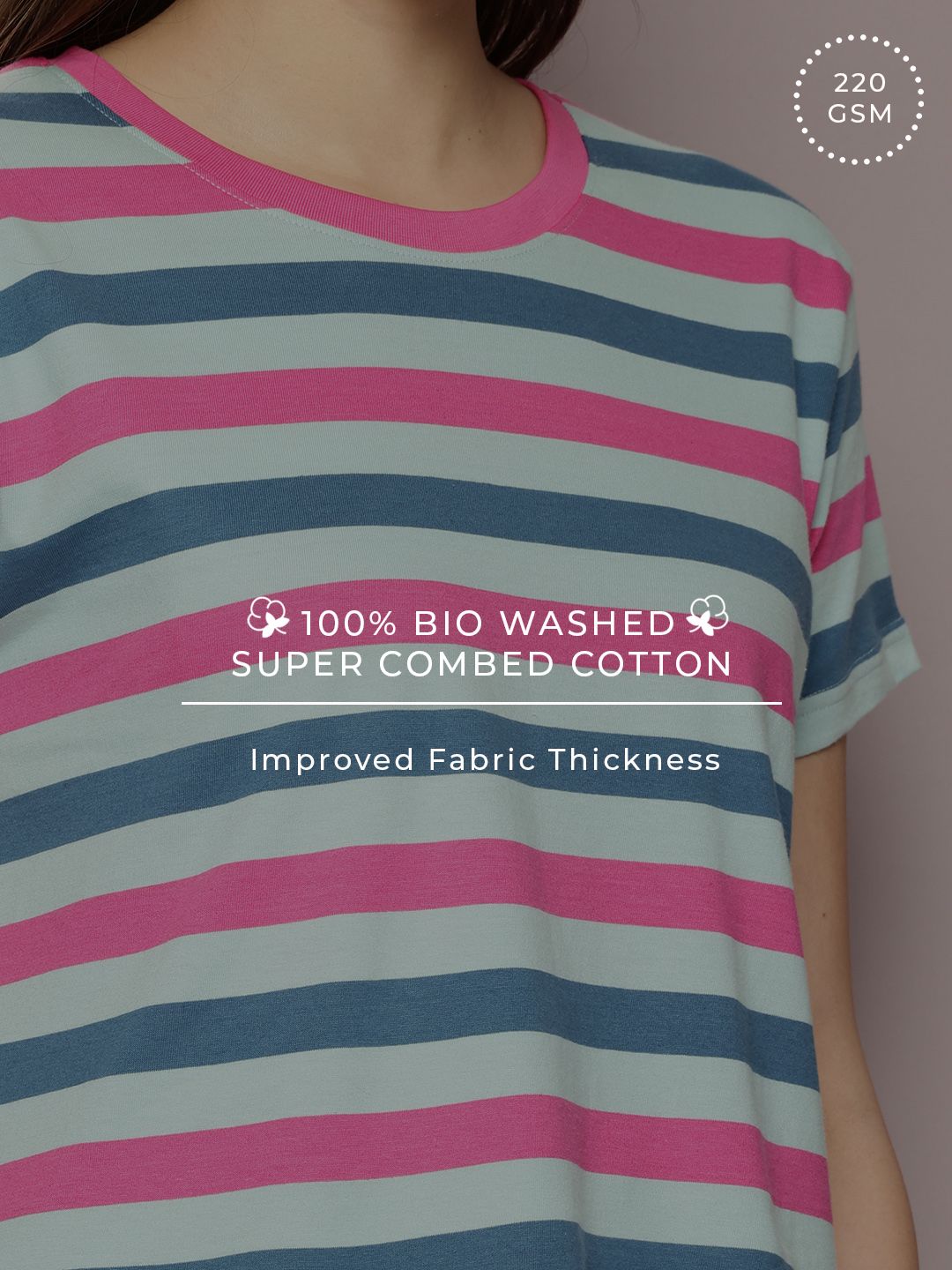 Dillinger Womens Short Sleeve Boxy Cropped Yarn Dyed Tshirt