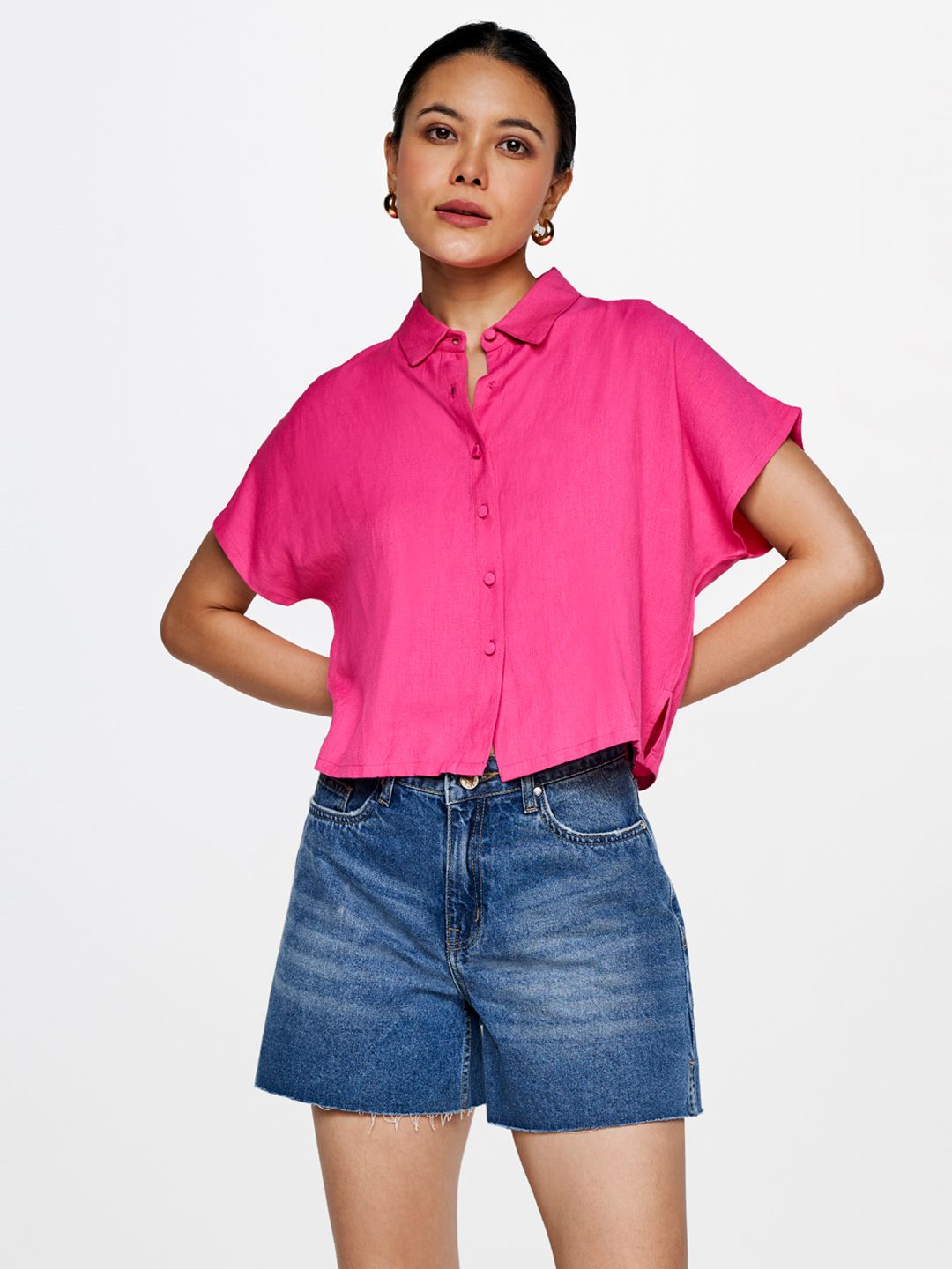 AND Crop Shirt Style Top