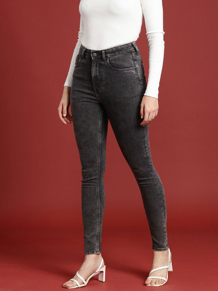 all about you Women Skinny Fit High-Rise Heavy Fade Stretchable Jeans