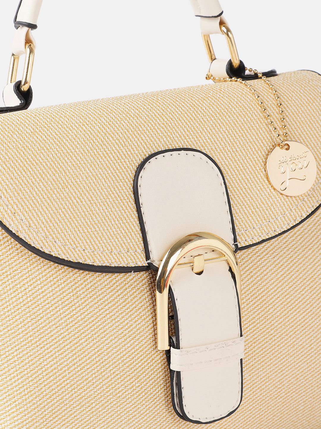 all about you Textured Structured Handheld Bag