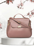 Lino Perros Dusty Pink Solid Satchel Bag