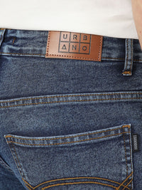 Urbano Fashion Men Bootcut Heavy Fade Clean Look Stretchable Jeans