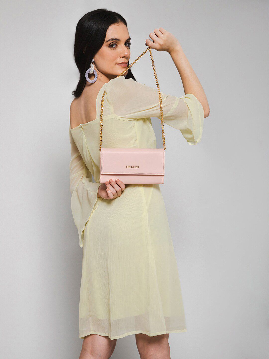 Berrylush Pink Structured Slling Bag