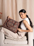 ZOUK Ethnic Motifs Printed Structured Jute Handheld Bag