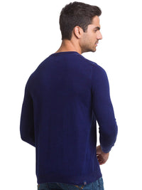 Being Human Men Navy Blue Pullover Sweatshirt
