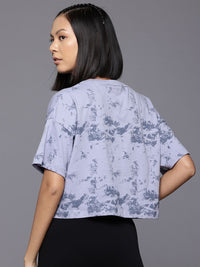 HRX by Hrithik Roshan Abstract Printed Yoga T-shirt