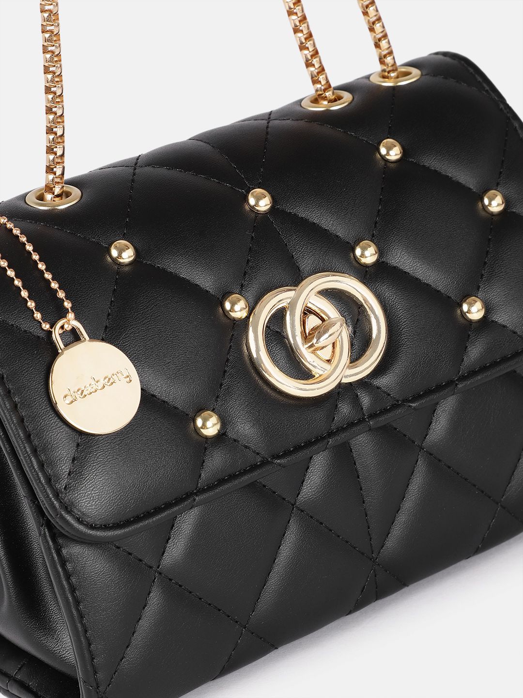 DressBerry Structured Quilted Shoulder Bag