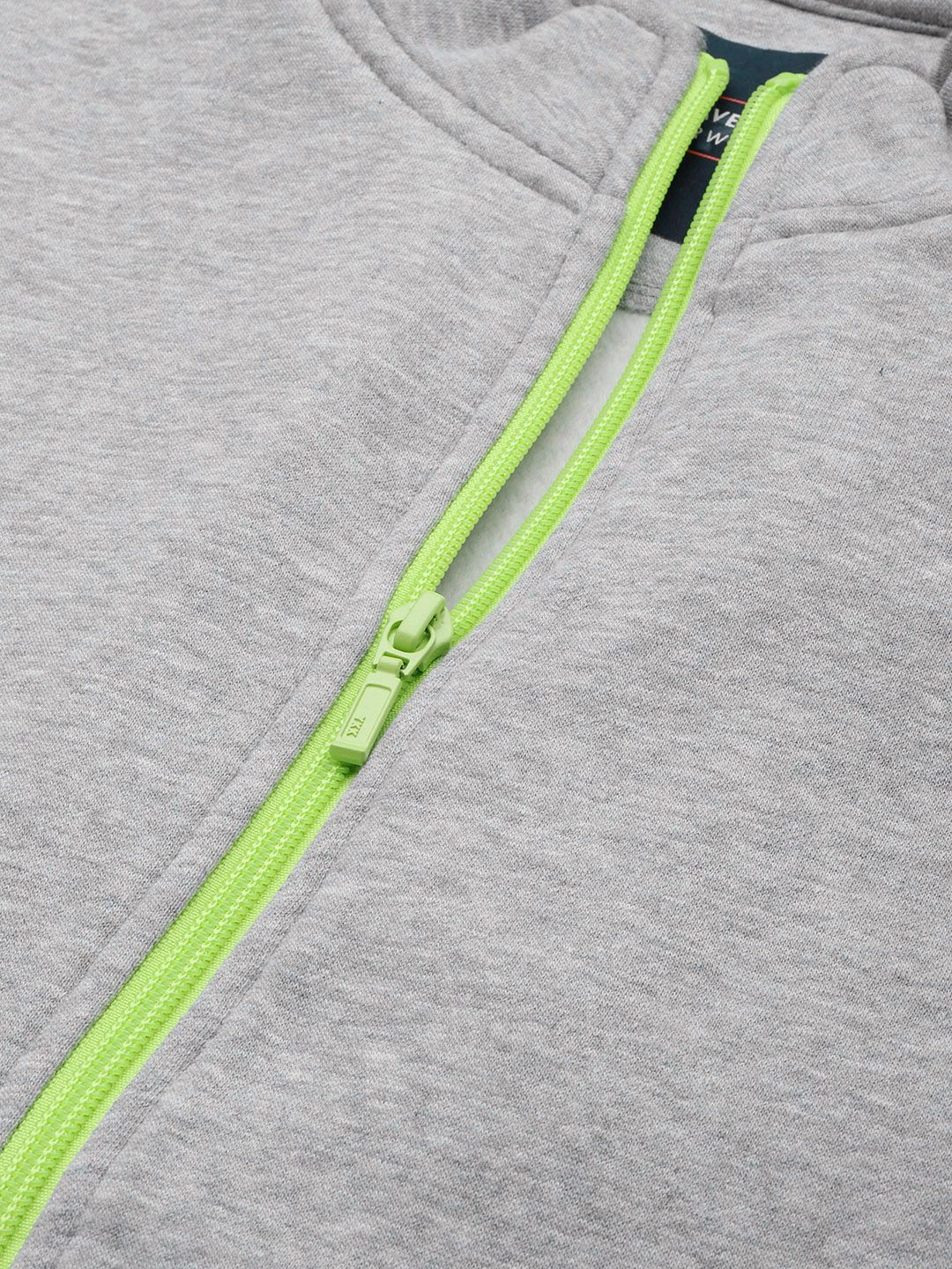 Park Avenue Solid Mock Collar Front-Open Casual Sweatshirt