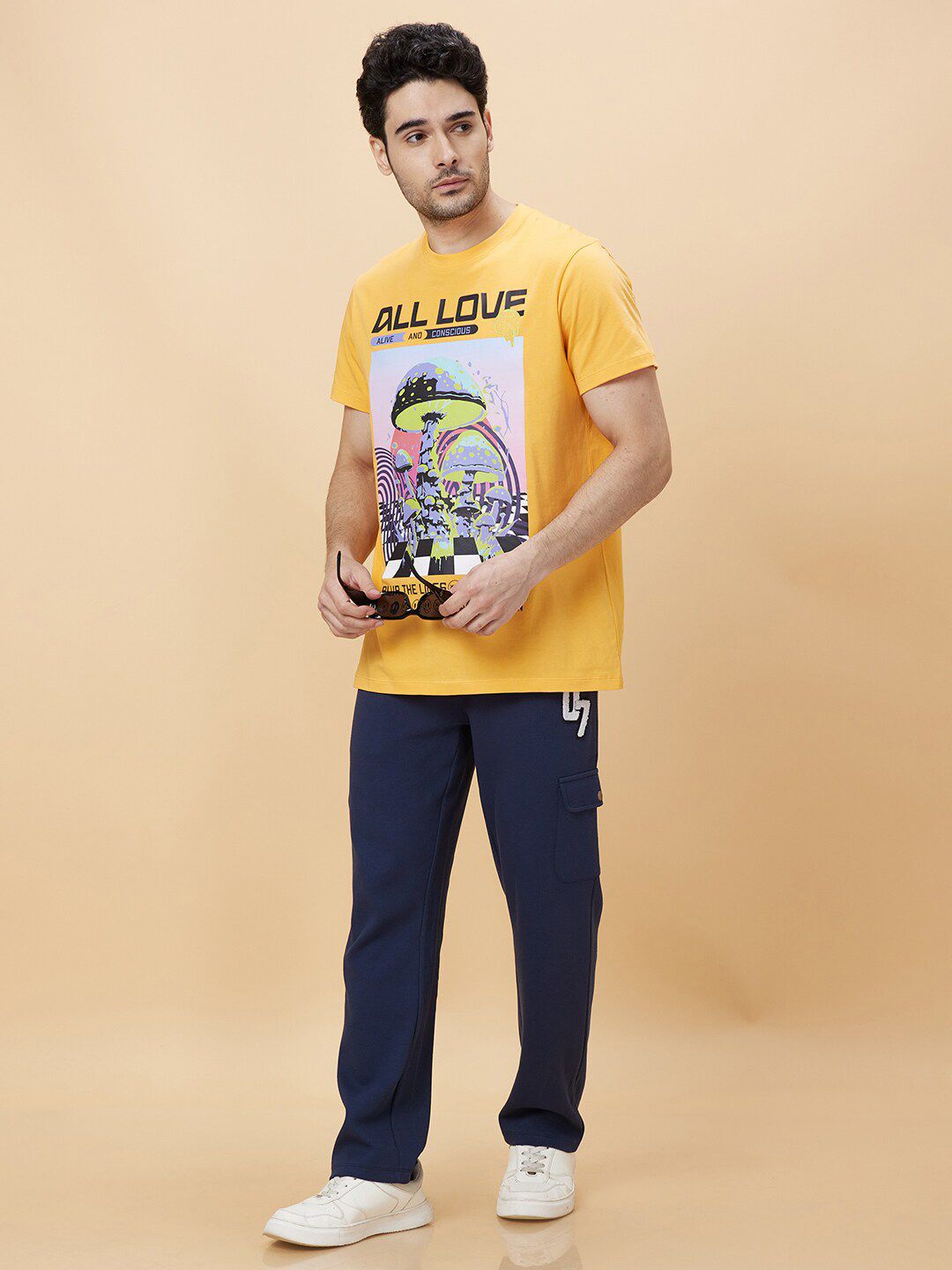 Being Human Graphic Printed Round Neck Casual T-shirt