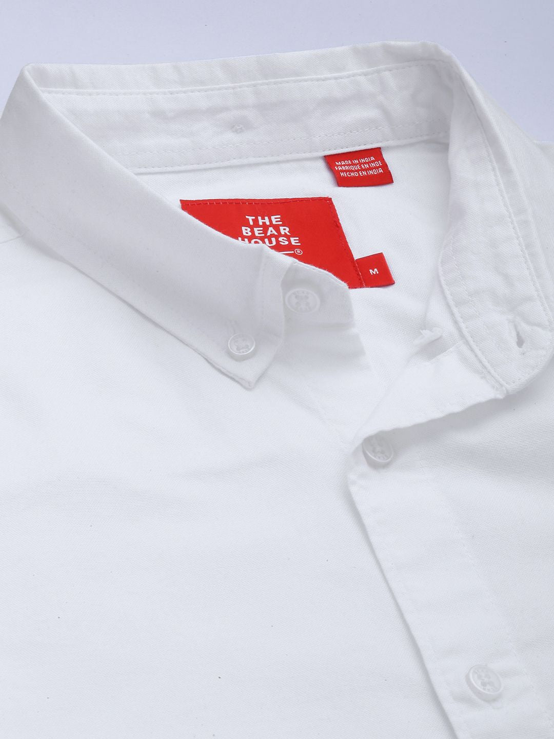 THE BEAR HOUSE Solid Slim Fit Pure Cotton Casual Shirt