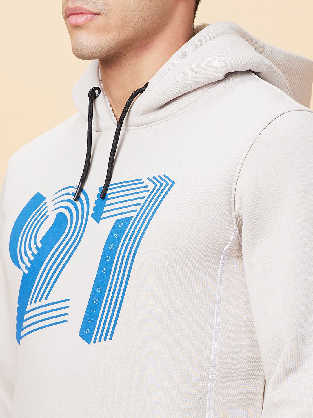 Being Human Printed Hooded Sweatshirt