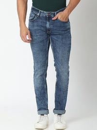 SPYKAR Men Blue Mid Rise Heavy Fade Jeans