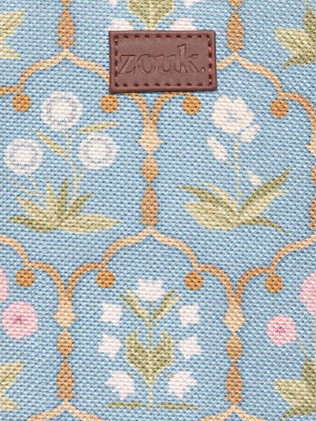 ZOUK Women Blue Floral Printed Laptop Bag