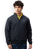 Being Human Men Navy Blue Crop Bomber Jacket