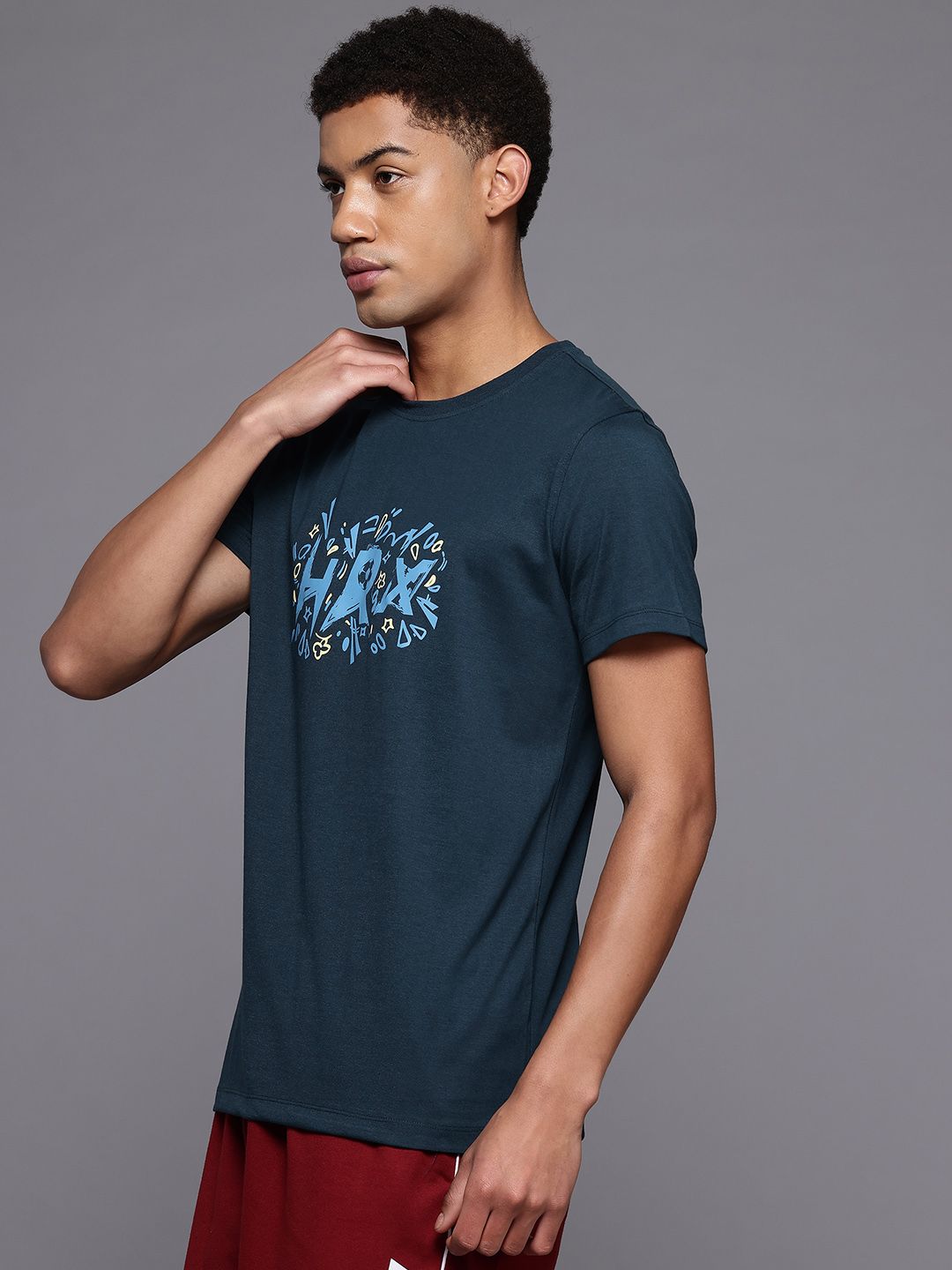 HRX by Hrithik Roshan Men Brand Logo Printed T-shirt