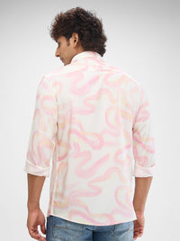 SPYKAR Men Slim Fit Abstract Printed Casual Shirt