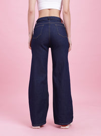DressBerry Women Wide Leg High-Rise Stretchable Jeans