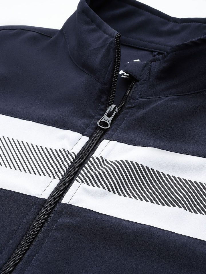 HRX by Hrithik Roshan Striped Rapid-Dry Running Tracksuit