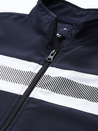 HRX by Hrithik Roshan Striped Rapid-Dry Running Tracksuit
