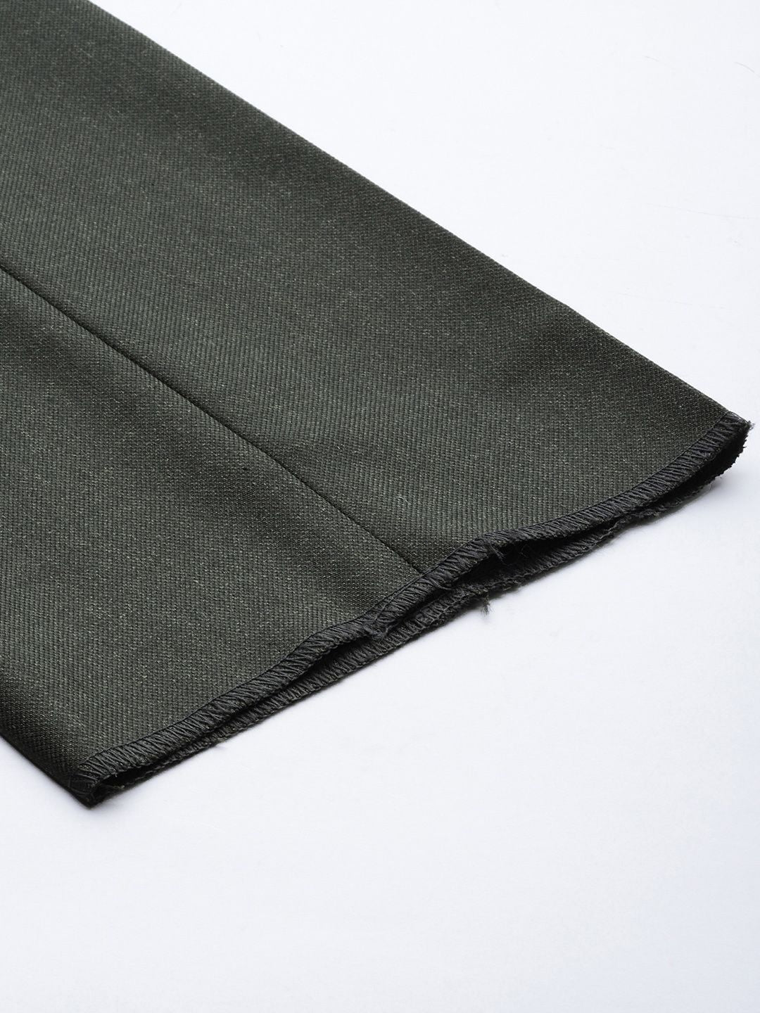 Raymond Men Green Slim Fit Solid Formal Trousers