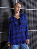 SASSAFRAS Tartan Checked Oversized Pure Cotton Casual Shirt