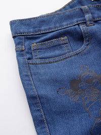 DressBerry Women Bootcut Printed Jeans