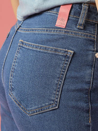 DressBerry Women Straight Fit High-Rise Light Fade Stretchable Jeans