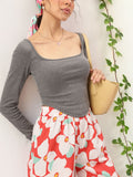 DressBerry Refined Basic Square Neck Top