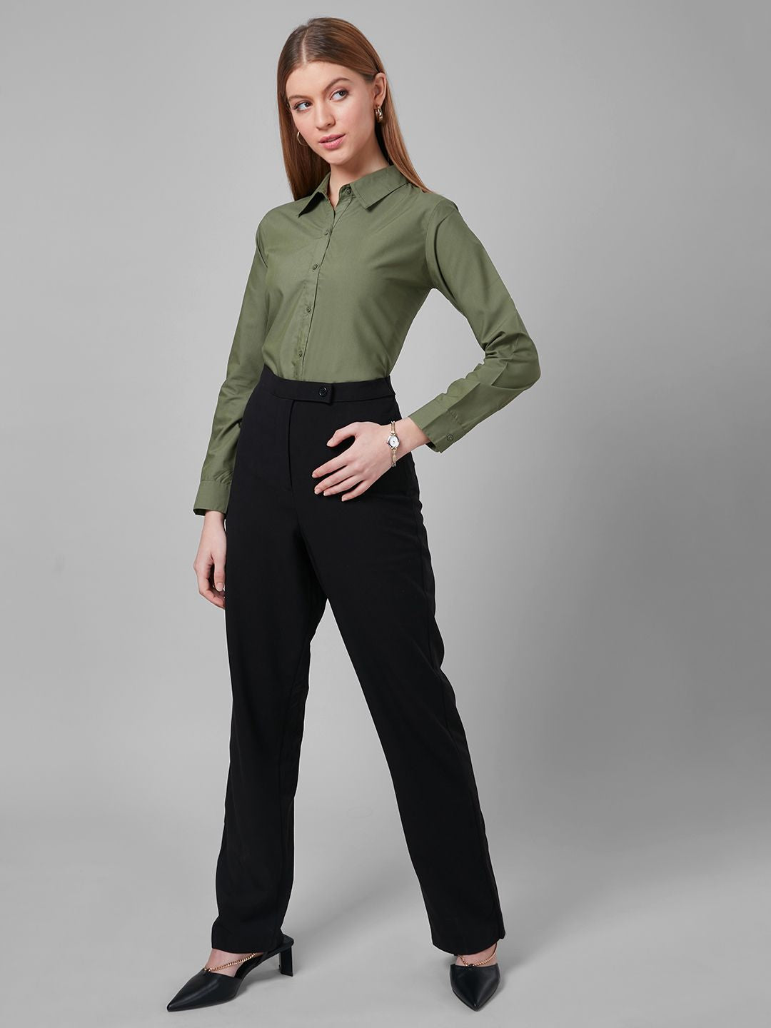 Style Quotient Women Solid Formal Shirt