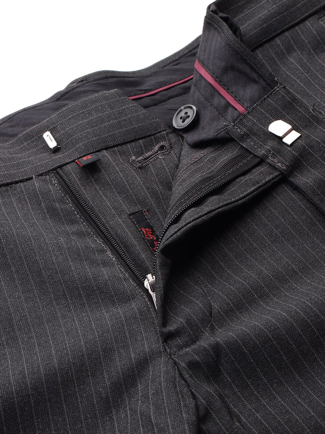 Raymond Men Flat-Front Slim Fit Trousers