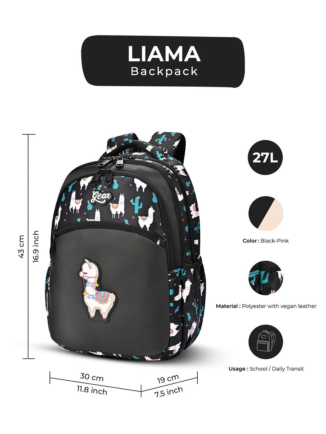 Gear Unisex Printed Backpack