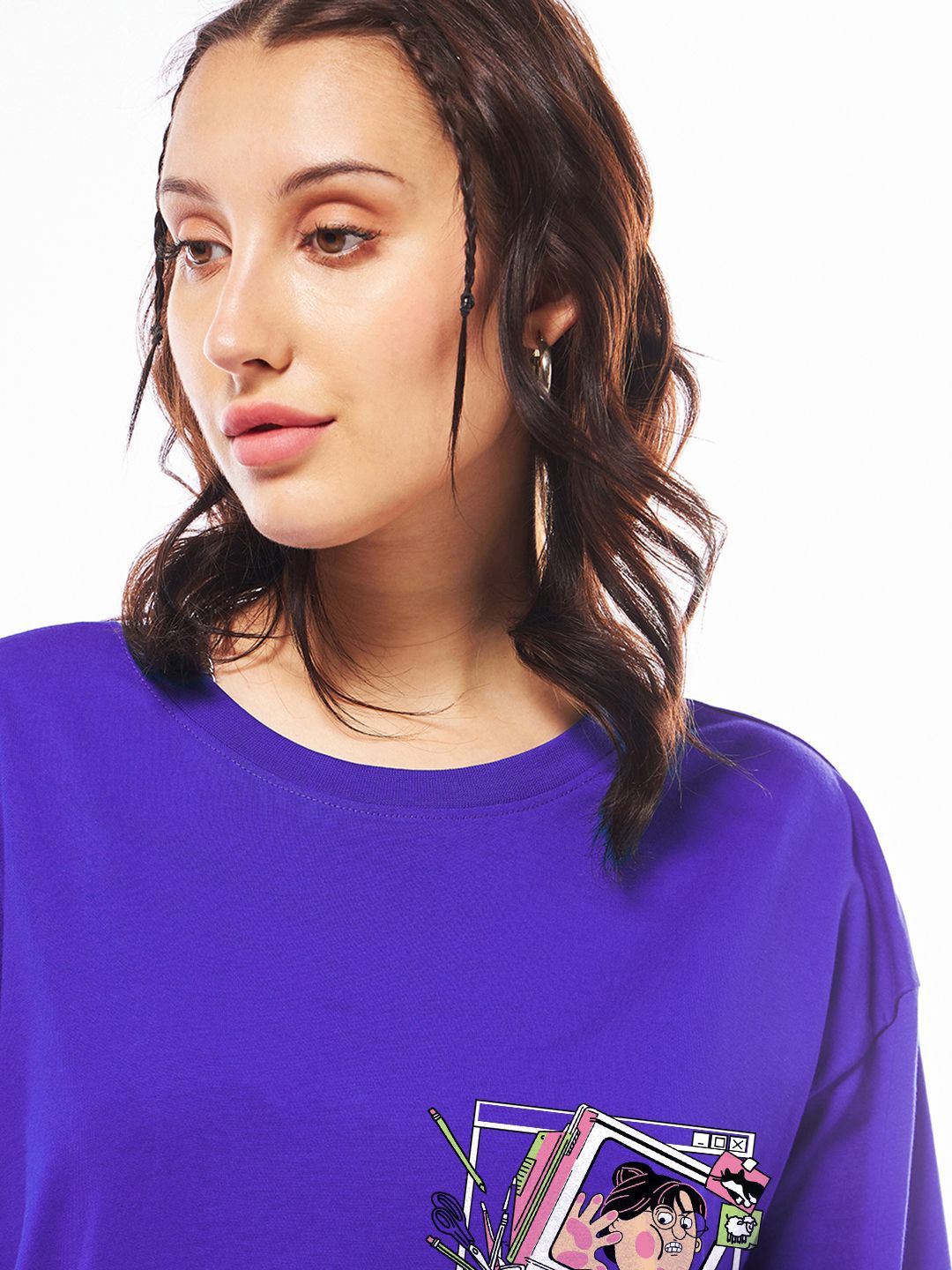 Bewakoof Women Printed Oversized T-shirt