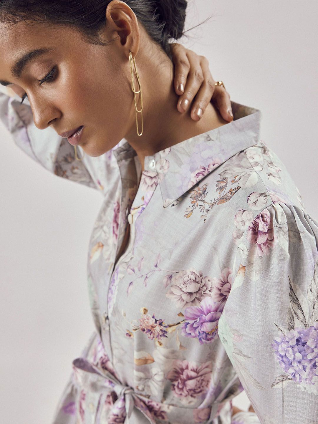 The Label Life Floral Print Shirt Dress