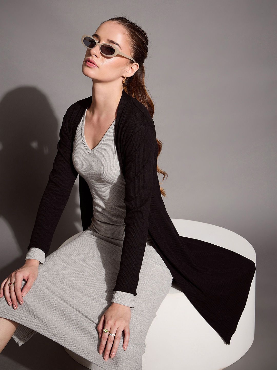 SASSAFRAS BASICS Longline Open Front Shrug