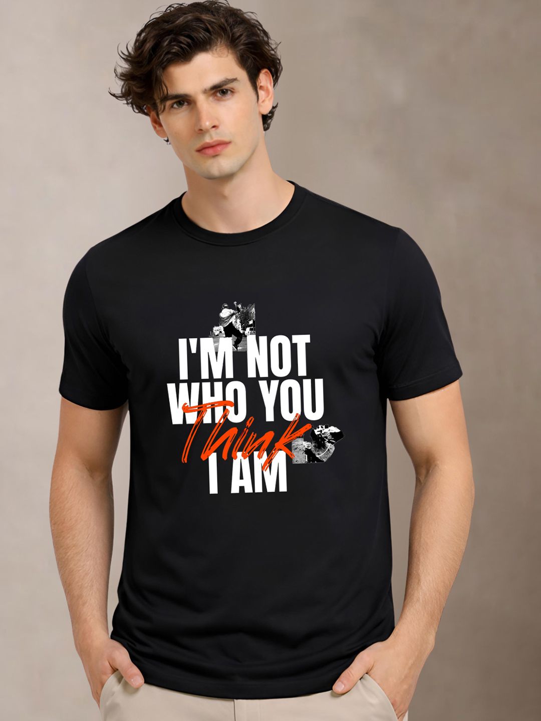 ADRO Men Typography Printed T-shirt