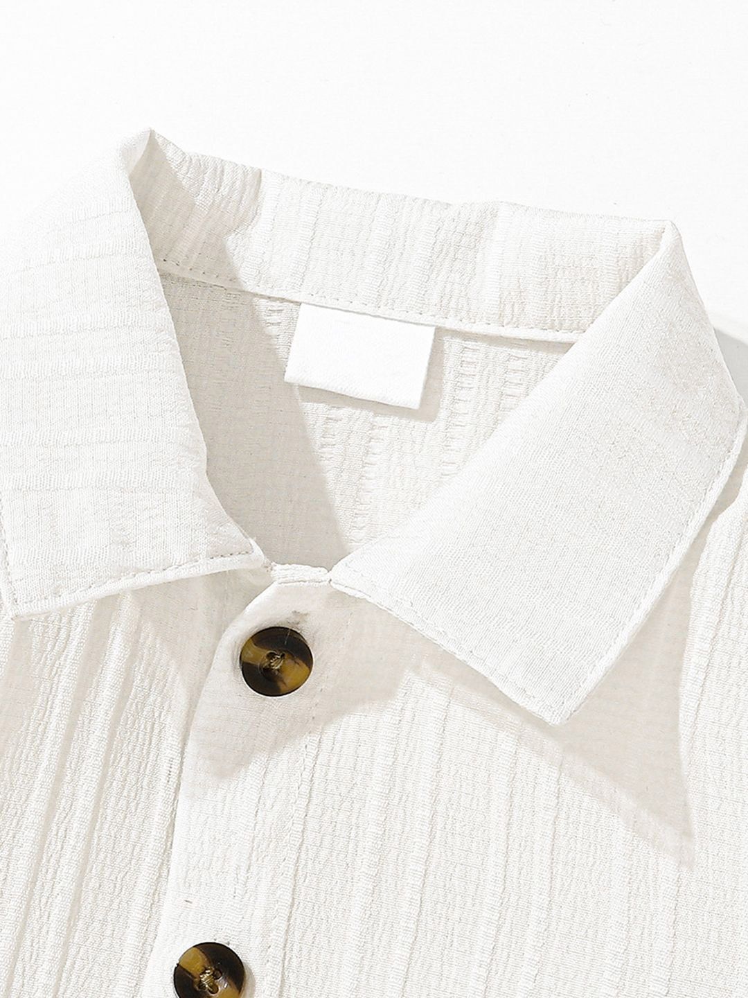 YK Boys Self Design Short Sleeves Shirt With Shorts