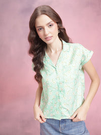 DressBerry Floral Print Extended Sleeve Shirt