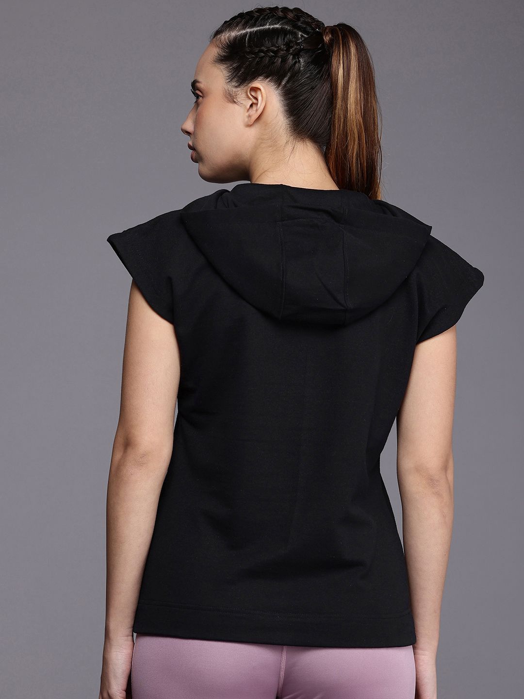 HRX by Hrithik Roshan Brand Logo Printed Hooded Sweatshirt