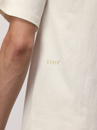 ether Kora Relaxed Fit Typography Printed Cotton T-shirt