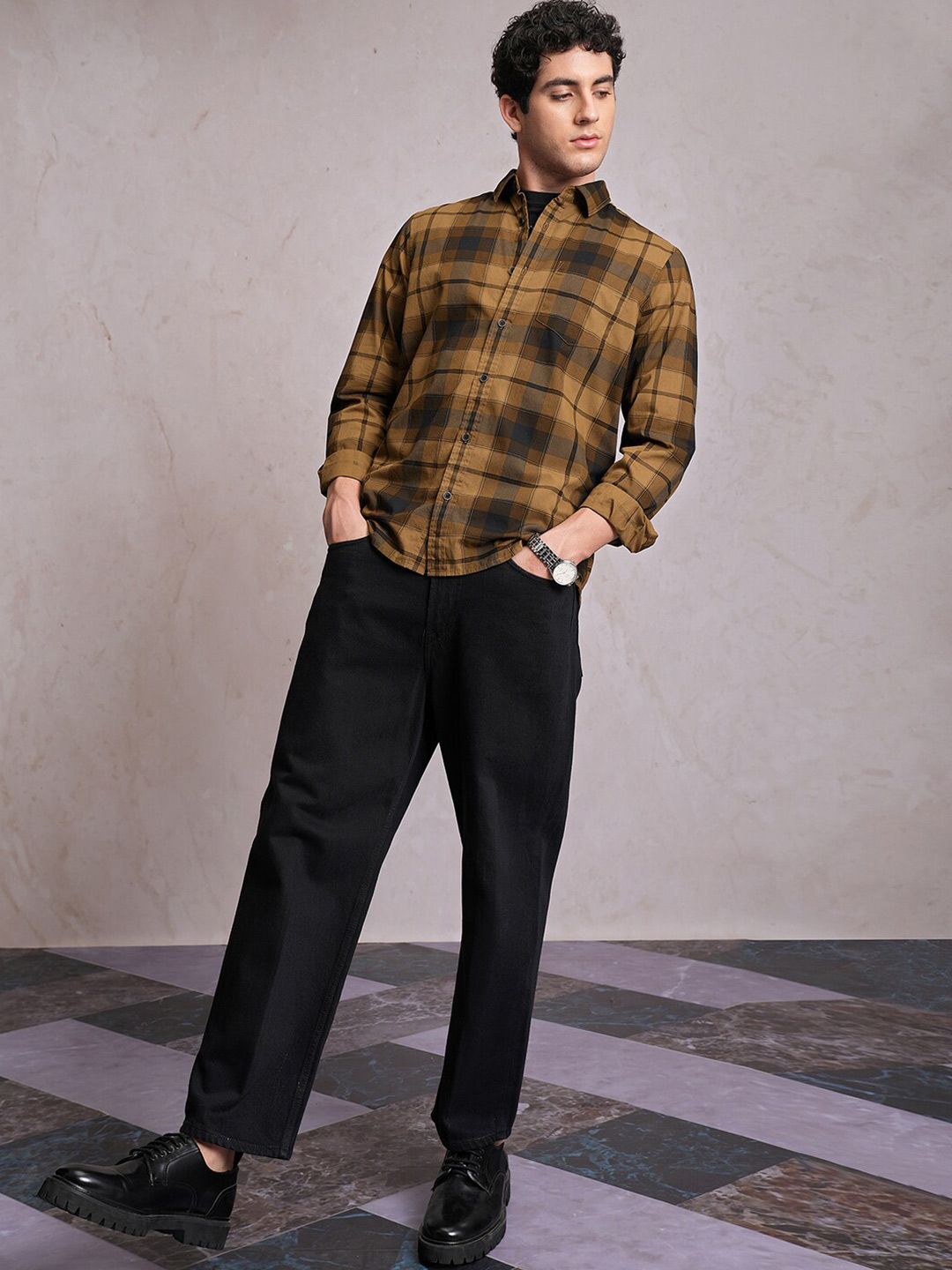 LOCOMOTIVE Premium Checked Regular Shirt