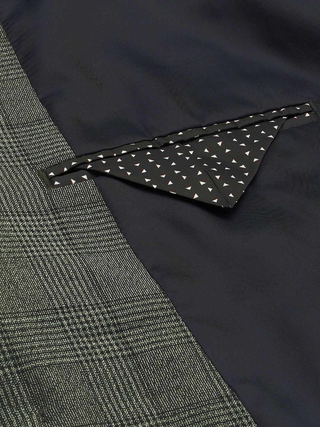 Park Avenue Slim Fit Checked Single-Breasted Formal Blazer