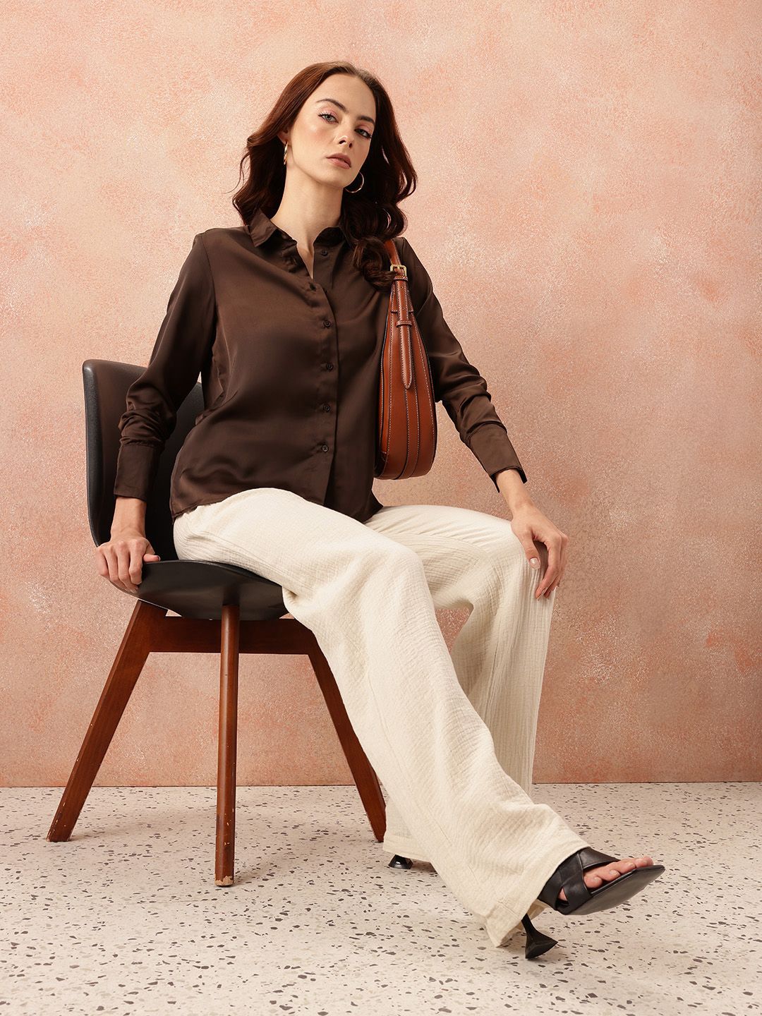 all about you Satin Finish Casual Shirt