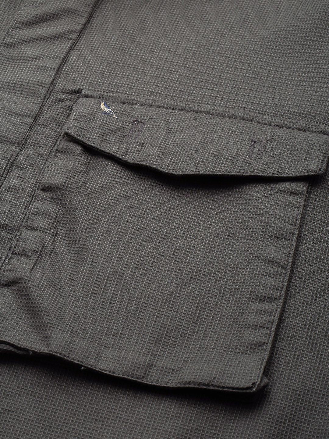 Mr Bowerbird Liberal Fit Self Checked Baju Kasual Kapas Tulen