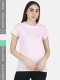 Monte Carlo Women Pack of 2 Cotton Round Neck Tops