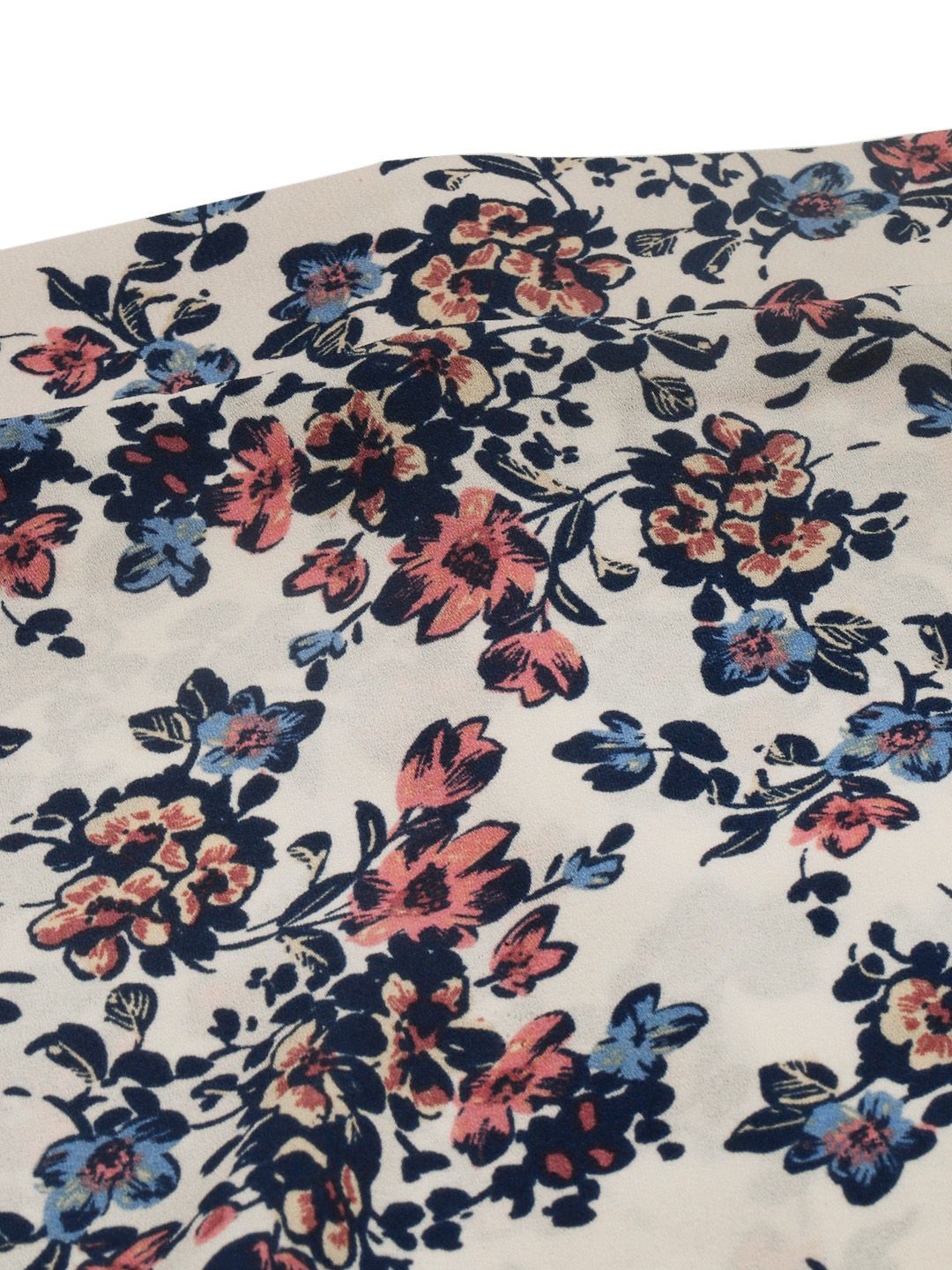 Berrylush Women White Floral Print Wrap Mini Skirt