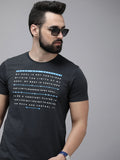 SPYKAR Typography Printed Pure Cotton Slim Fit T-shirt