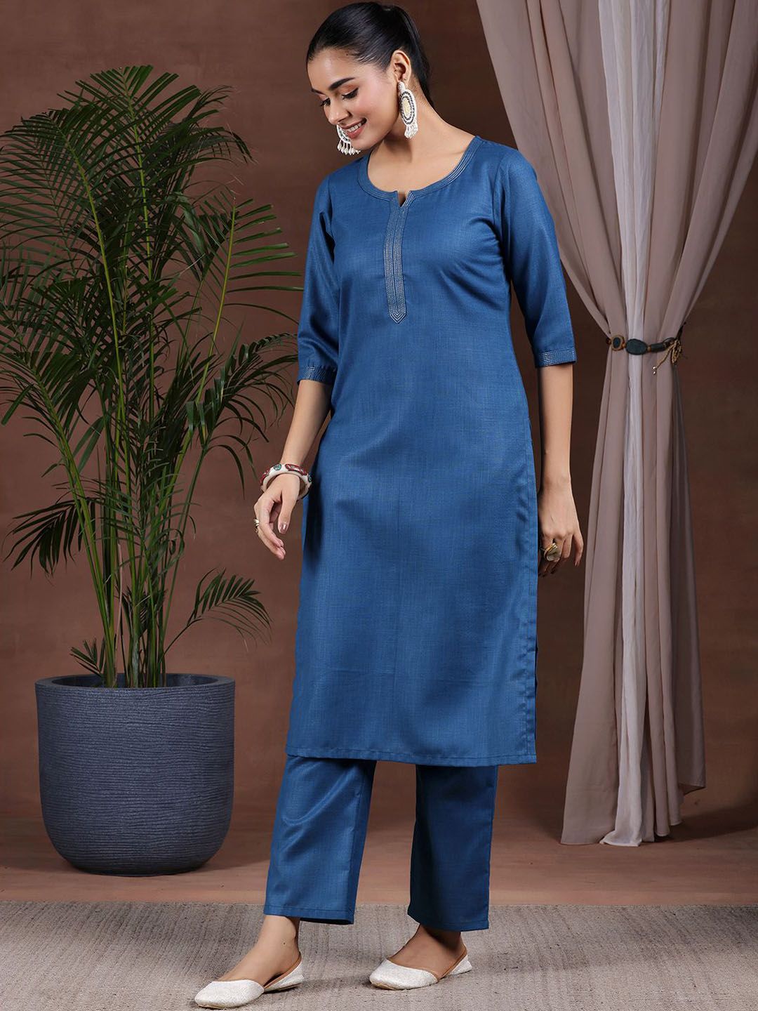 Libas Straight Kurta with Trousers & Dupatta